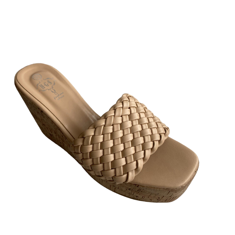 2026 Summer New Women's Platform Wedge Sandals Slippers for Petite, Fashionable Outdoor Toe-Out Solid Color One-Strap Trendy - Image 5