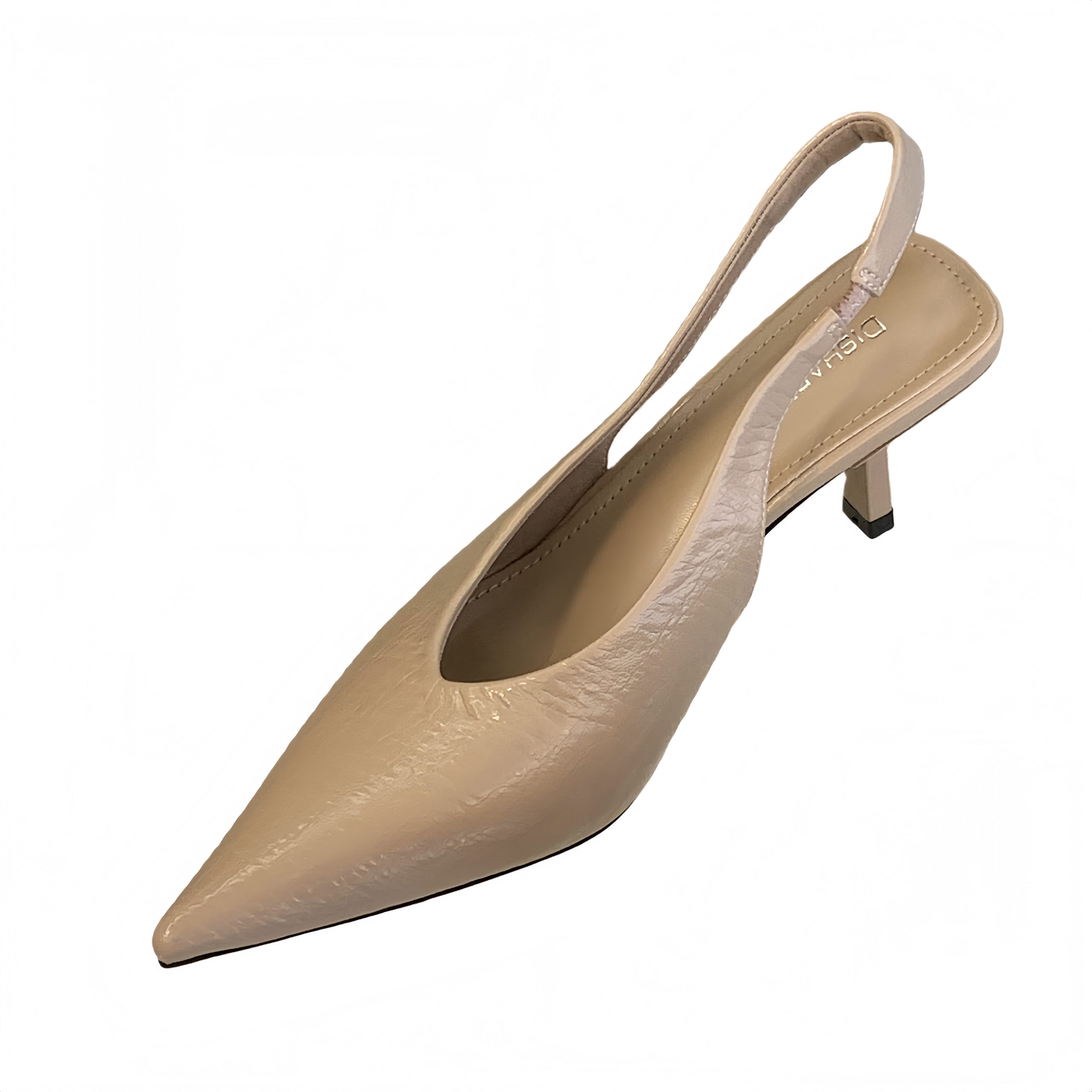French Style Black Peep Toe Sandals Fairy Shoes 2026 Spring Summer Temperament Celebrity Thin Heel High Heel Pointed Toe Shoes - Image 5
