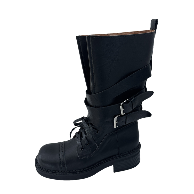 Vintage British Style Martin Boots Women 2025 New Winter Thick Heel Belt Buckle Short Boots Motorcycle Boots Versatile Single Boots Trendy - Image 5