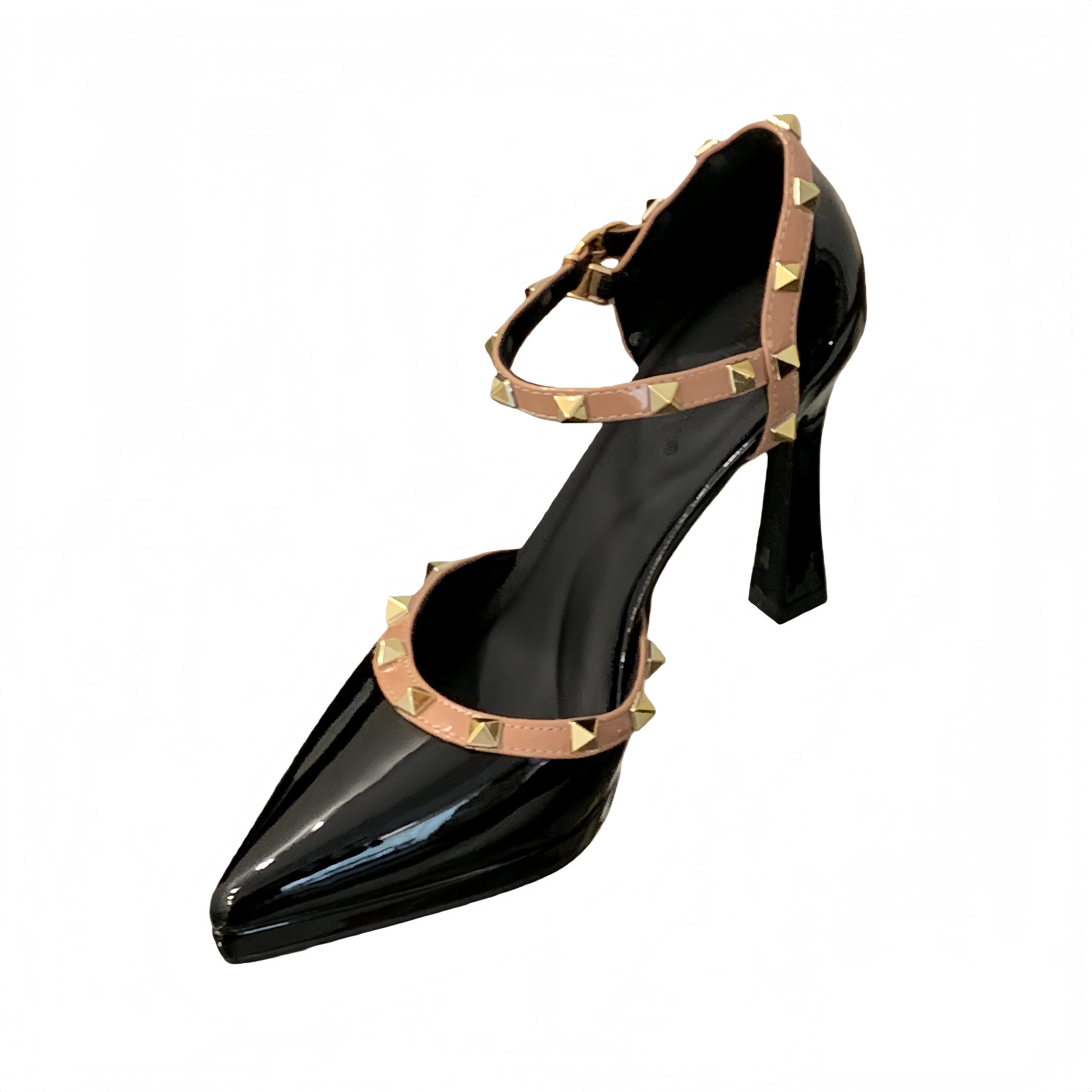 Waterproof Platform Pointed Toe Rivet High Heel Shoes Women 2026 Spring Summer New Nude Thin Heel One-Strap Sexy Beautiful Sandals - Image 5